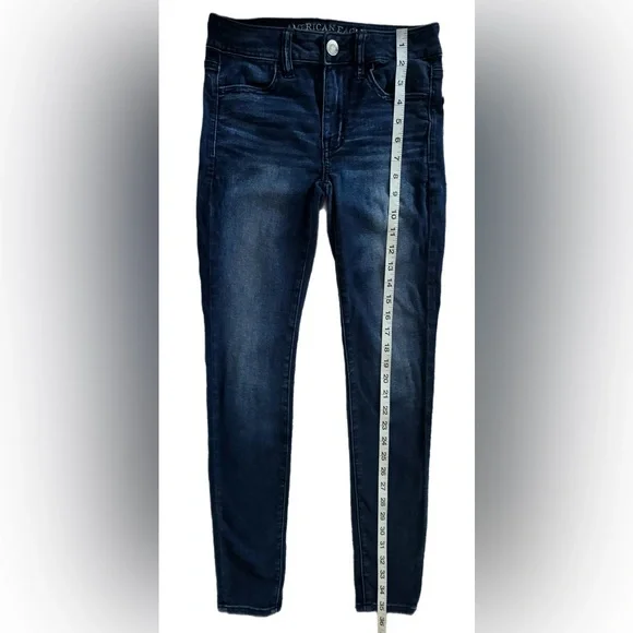American Eagle super super stretch jegging -dark blue - size 2 Regular - Picture 4 of 9